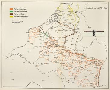 Cartes de situation entre le 9 mai et le 14 juin 1940
